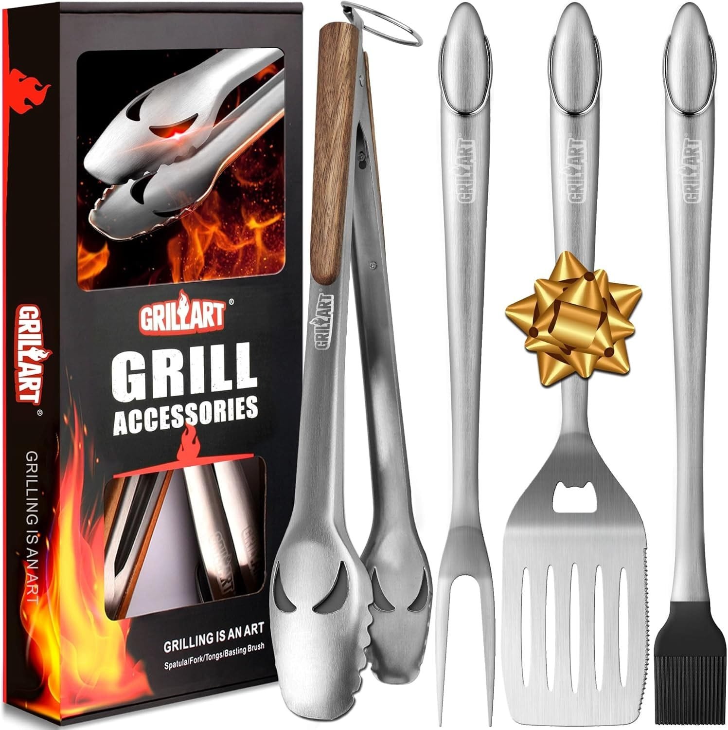 GRILLART Juego de herramientas para barbacoa